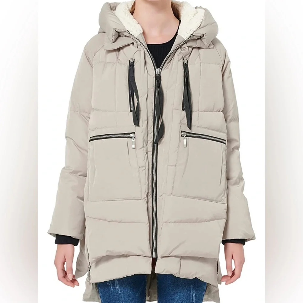 NWT Orolay Coat BEIGE SMALL Thickened Down Jacket Warm Coat UPDATED MODEL Womens - Picture 9 of 16